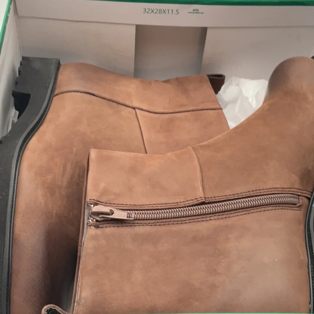NWT David Tate Womens Damila Brown Zipper Leather‎ Booties 9.5 M